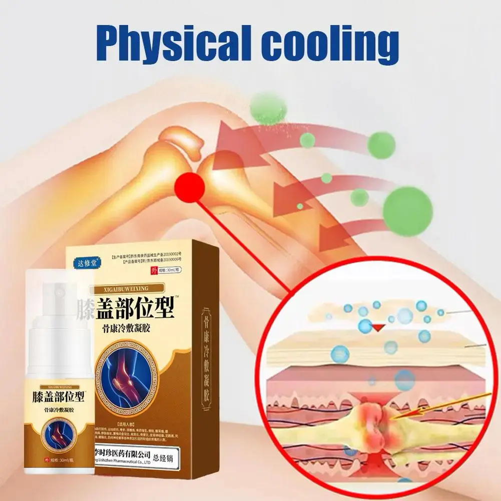 Spray for Knee Joint Pain Relief, Cold Compress, Wood, Spine, Muscle, Pain Care Treatment, Health, Arthritis, Pain, K5K1, 30ml