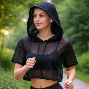 crop top jala topi hitam, by lyra coll