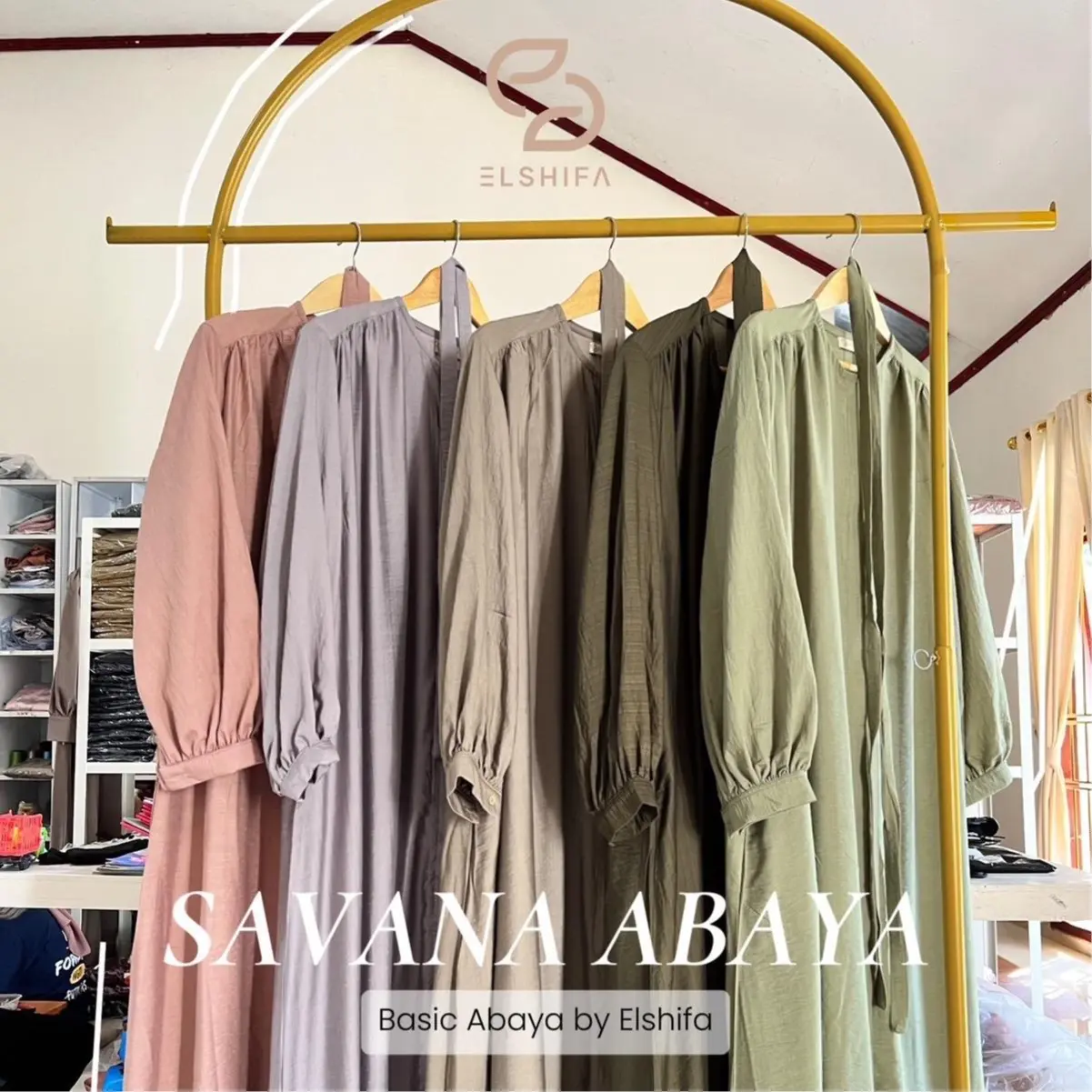 SAVANA BASIC ABAYA OVERSIZED  BY ELSHIFA sehari