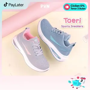 PVN Taeri Sepatu Sneakers Olahraga Wanita Sport Shoes blue Grey 265