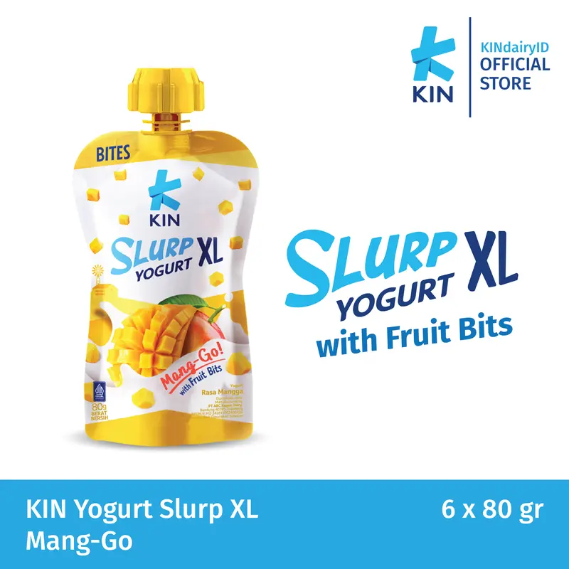 KIN Yogurt Slurp XL Mango 6x80gr 0