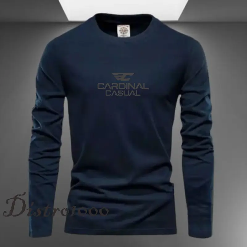 PROMO COD ( BAHAN TEBAL )  Kaos Distro 100% COTTON Kaos pria I Wanita Lengan Panjang[C4RD1N4L C4SU4L]  prin BLAK  Premium 2
