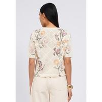 Gambar Et Cetera Round Neck Printed Knit Top ECRU - ECRU, 4 dari et cetera Indonesia Kota Bekasi 2 Tokopedia
