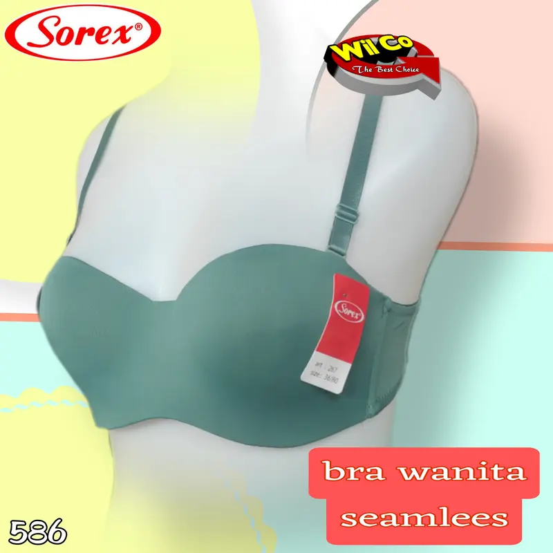 K586 Sorex Bra Wanita Seamless Ada Kawat Cup A Size  34 - 40 Dua Pengait Busa Tipis Bh Dewasa 6
