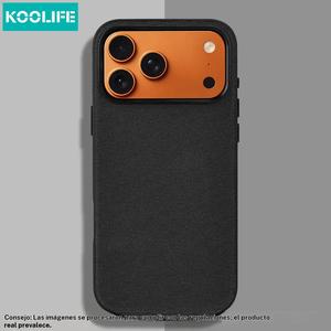 Funda magnética de tela tecnológica Koolife para iPhone 17 Pro Max, 17 Pro, 16 y 15 (1 unidad), cubierta ligera de PC + TPU, botones metálicos independientes, protección contra arañazos y caídas, regalo ideal