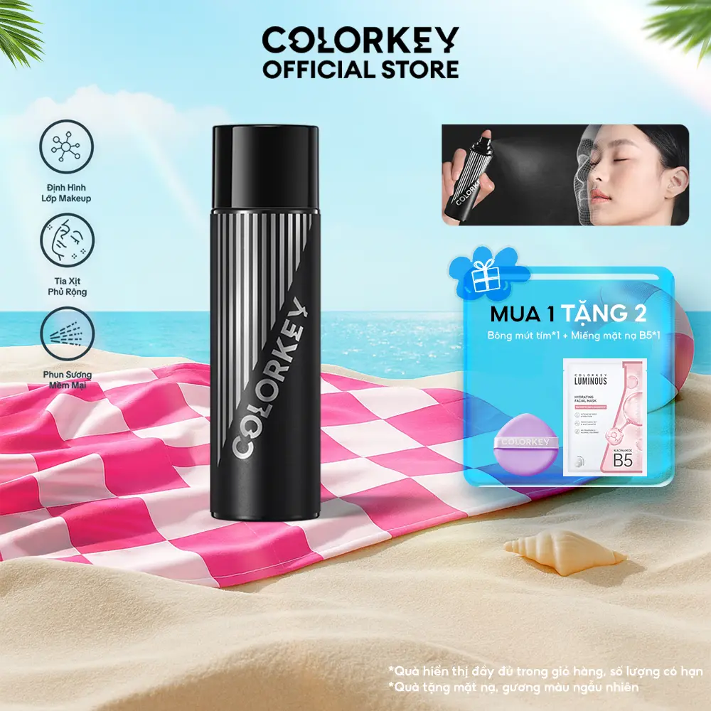 [DEAL HOT] Xịt Khóa Makeup COLORKEY Giúp Cố Định Lớp Trang Điểm Công Thức Cải Tiến Dung Tích 100ml