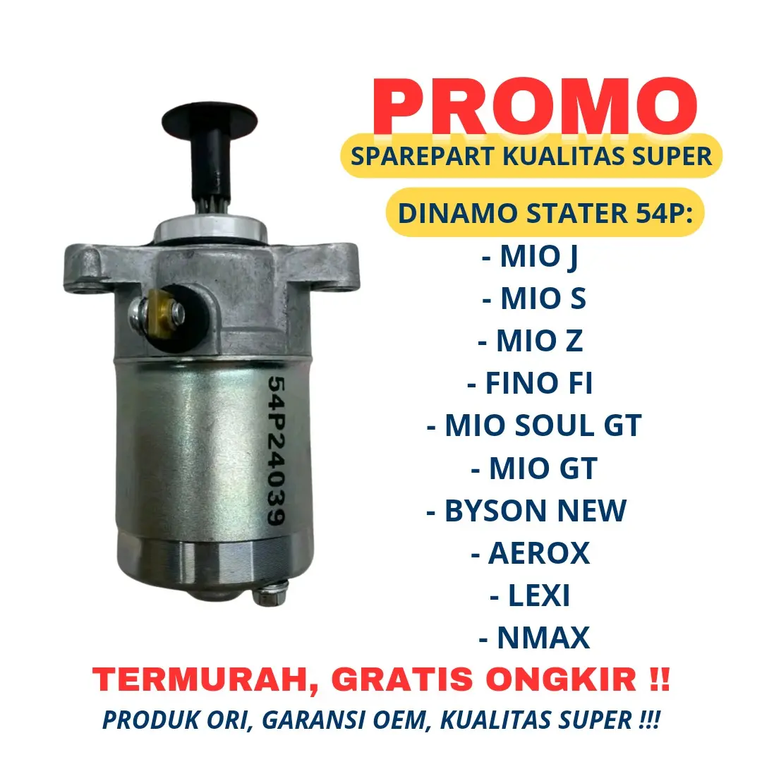 Dinamo Stater 54P Mio J Mio M3 Mio S Mio Z Fino FI Mio Soul GT Mio GT Byson New Aerox Lexi Nmax Sparepart Motor Asli Foto Asli Motorcycle Sparepart