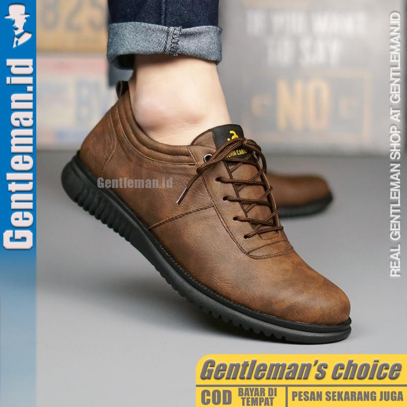 GENTLEMAN Targa 2.0 Sepatu Formal Kerja Pria cokelat Hitam Casual Original Terbaru Kekinian Shoes 1