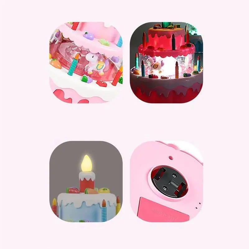 Mainan Anak Kue Ulang Tahun Elektrik Lampu dan Musik Birthday Cake Electric 2