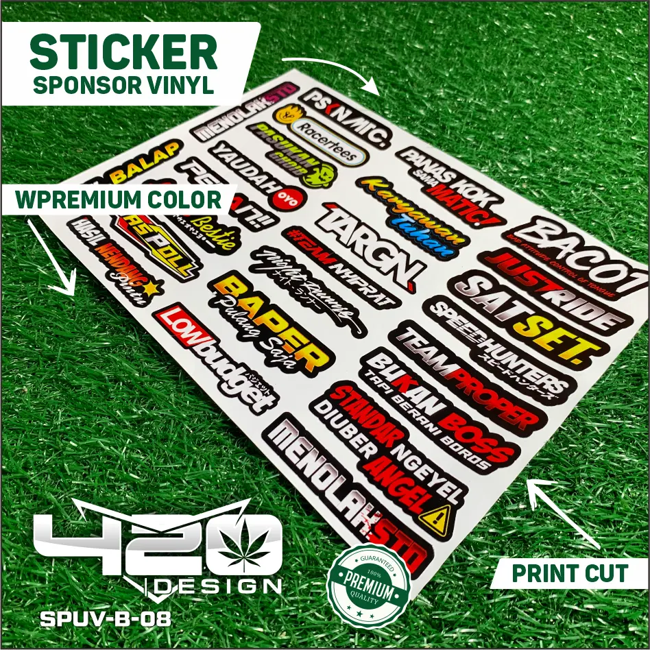 SP Sticker Pack Racing Stiker Variasi Sponsor Balap Hologram & Vinyl - KODE SPUV