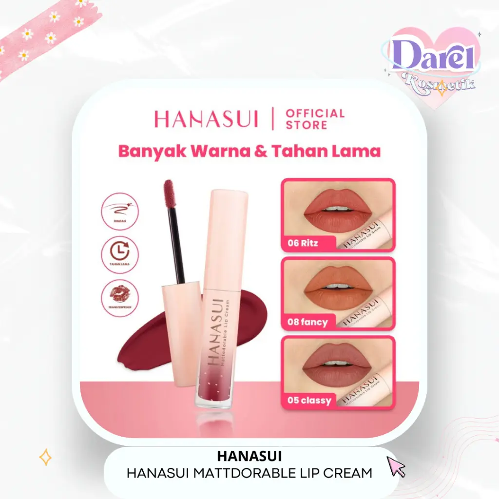 HANASUI MATTDORABLE LIP CREAM Bibir Kering