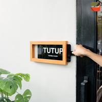 Gambar Sign Buka Tutup Kayu Stiker Akrilik Dekorasi Cafe - INPI HOUSE - 23 x 11 cm dari INPI HOUSE Official Kota Bandung 3 Tokopedia