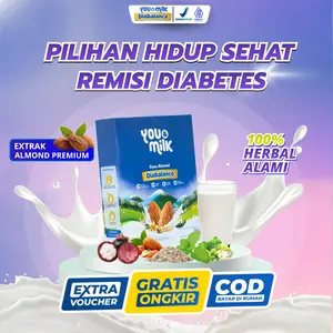[ORIGINAL] You&Milk Diabalance 1 Box – Susu Almond Rendah Gula dengan Isomaltulosa & Multigrain. Bantu Jaga Gula Darah Stabil dan Atasi Kebas Kesemutan. Susu Nabati Rendah Laktosa Creamy & Lezat