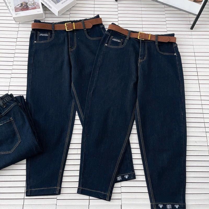 [Ma 7078 [QUẦN JEAN BAGGY 9tấc 60-90kg]( Đùi và ông quần kiểu rộng không ôm chân như quần jean ôm) bigsize nữ top women