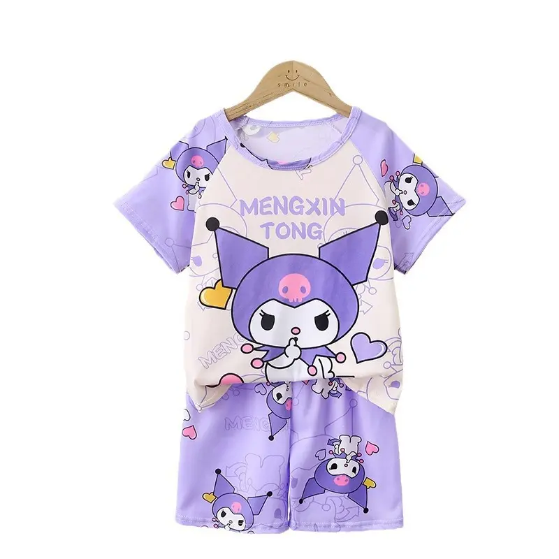 Girls' pajamas summer short-sleeved cartoon summer-style home wear