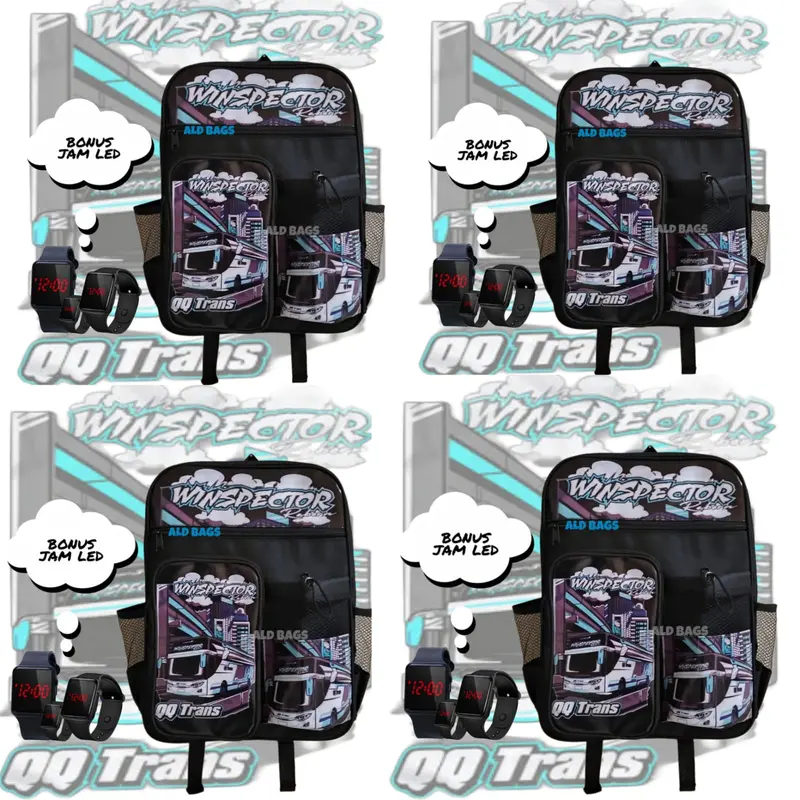 Tas sekolah anak laki laki - tas viral bus winspector - ransel anak kekinian - ransel anak tk sd bonus jam Fashion 4