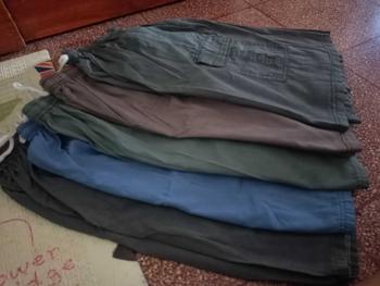 Product Review of 100k Dpt 5Pcs Celana Kanvas Semi Jeans Kolor Harian Santai Abu Cargo Karet Melar Nyaman Lembut Casual Pria from u**7 0