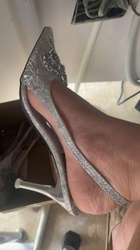Product Review of GIÀY CAO GÓT BLING BLING CHẤT LIỆU KIM TUYẾN PHỐI NƠ KIM SA 5-7-9cm from M** 1