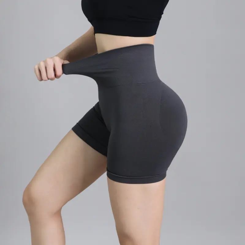 QUẦN ĐÙI BIKER NGỐ CẠP CAO TẬP GYM YOGA THỂ THAO NỮ VẢI DỆT KIM EVASPORT [ MUA 3 TẶNG 1 TẤT ] 2