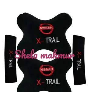 Bantal Mobil X-Trail dengan Logo Nissan dan X-Trail Hitam untuk Kenyamanan Berkendara