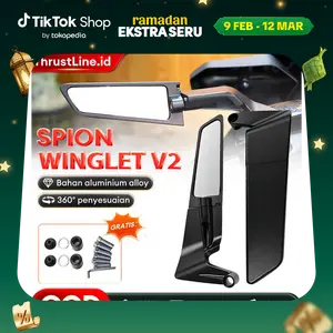 Spion Winglet Original Full CNC Anti Karat PNP Semua Motor Universal 360° Derajat Full Set Spion Winglet Motor Universal Tampilan Keren Motorcycle