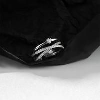 Gambar EAR PARTNER-Cincin wanita model terbuka untuk jari telunjuk, desain modis dan unik dengan dua lapisan, gaya trendi yang mudah dipadukan, bisa digunakan sebagai cincin kelingking atau stacking ring, dihiasi zirkon. - Silver dari EAR PARTNER Kota Administrasi Jakarta Utara 1 Tokopedia