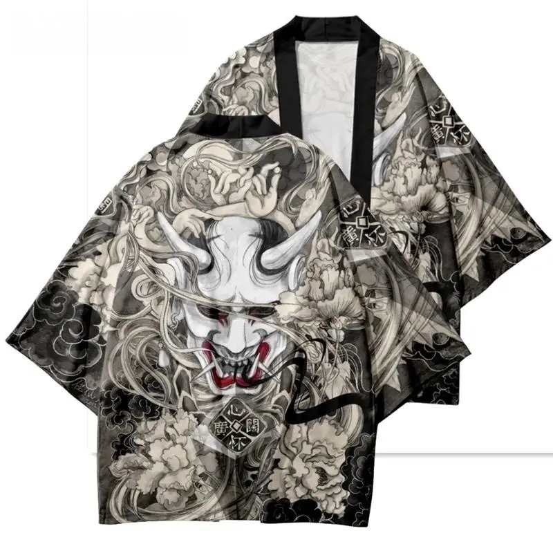 Áo Cardigan Kimono Nhật Bản, Dáng Rộng Vừa Vặn, In Hình Hoạt Hình Anime Và Quái Vật Hai Chiều, Áo Kimono Yukata Haori, Thời Trang Harajuku Phong Cách Nhật Bản, Thích Hợp Cho Nam Và Nữ, Áo Sơ Mi Đường Phố Cổ Điển Áo Khoác Thường Ngày 6