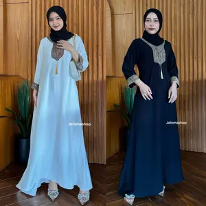 Humaira abaya (Ready)/ Gamis abaya turkey / Abaya gamis muslim wanita crinkle luxury Humaira abaya (Ready)/ Gamis abaya turkey / Abaya gamis muslim wanita crinkle luxury