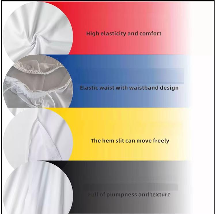 Product Introduction of Stretchable Quick Dry Taekwondo Uniforms Children and Adults Training Competition WTF Uniforms 110-200CM 7