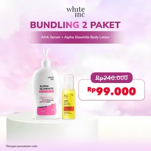 [BUNDLING 2] WHITE INC AHA Body Serum + Alpha Glowhite Body Lotion to Whitening & Moisturising