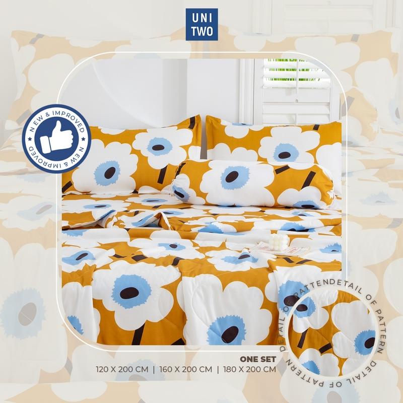 UNITWO [BED COVER ONLY] Bedcover Motif Korean Pastel Color Bed Cover Collection Ukuran Single  Queen  King - Hanya Selimut 180X200 160X200 120X200 5