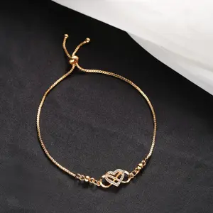 2024 Terbaru Jewelry Hati Wanita Titanium  Karat Fashion Kupu Tangan Serut  Karat Perhiasan D832 Korean Style Bracelets gelang bonded love jarak jauh gelang skena gelang untuk kecil