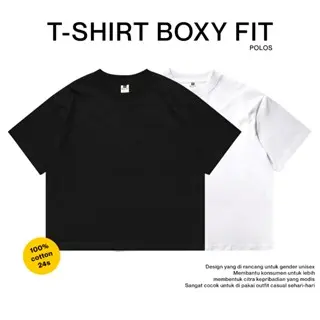 T-shirt Boxy Kaos Polos -  Series - HECTIC