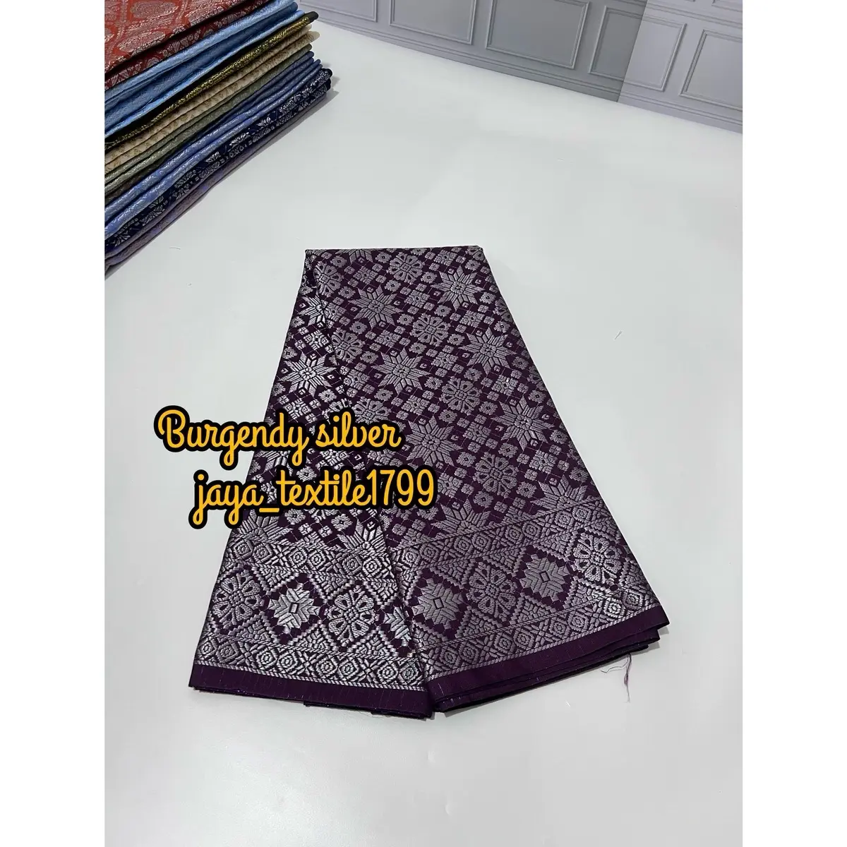 Burgendy silver