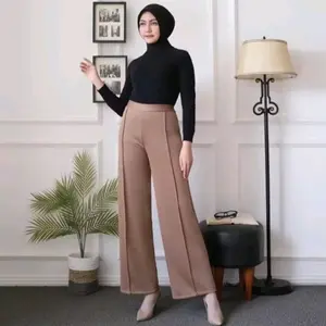 CELANA KULOT SCUBA CUBIT HIGHWAIST KEKINIAN CELANA WANITA SCUBA PREMIUM Muslim Bawahan Panjang