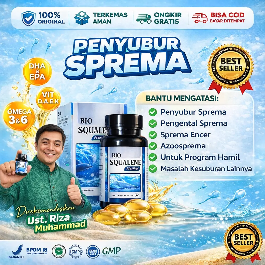 Vitamin Untuk Kesuburan Pria Pengental Sper-ma Encer Kurang Kental Penambah Sper-ma Sedikit - BPOM Halal MUI