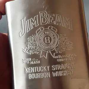 Botol Minum Bir Hip Flask 7 oz Stainless Anti Karat Tempat Minuman Kotak Mudah Dibawa