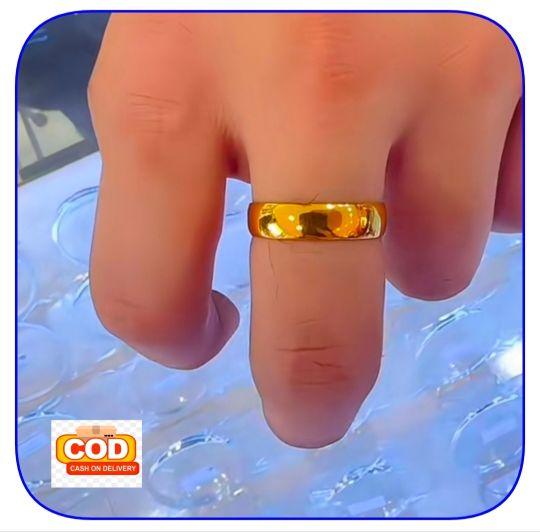 Product Introduction of Cincin Murah Titanium Wanita Anti Karat Model Polos Perhiasan Lapis Emas 24k Terbaru Rings 7