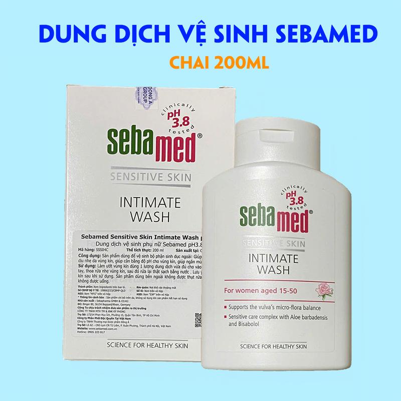  Dung dịch vệ sinh phụ nữ Sebamed pH3.8 Feminine Intimate Wash 200ml Women ddvsnu _ dung dich vesinh phunu 