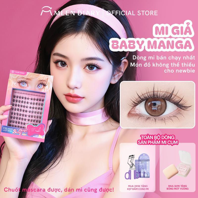 Mlen Diary - Mi Tự Nhiên Baby Manga Mi Giả Hoạt Hình Mi Cụm Dễ Dùng Có Thể Tái Sử Dụng Nhiều Lần 