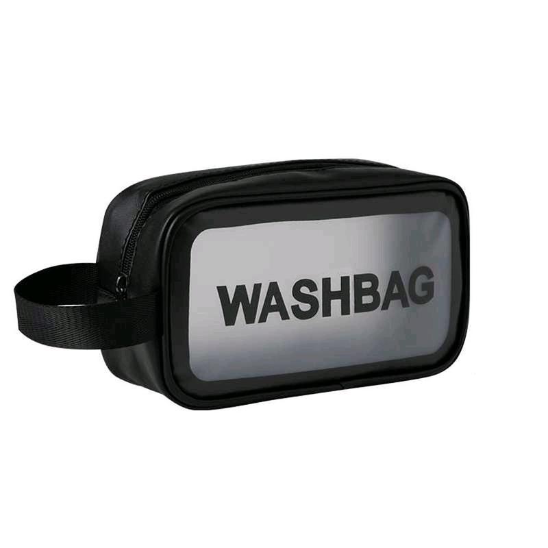 Tas Kosmetik Transparant WASHBAG Pouch Travel Make Up Bag Organizer ukuran S 2
