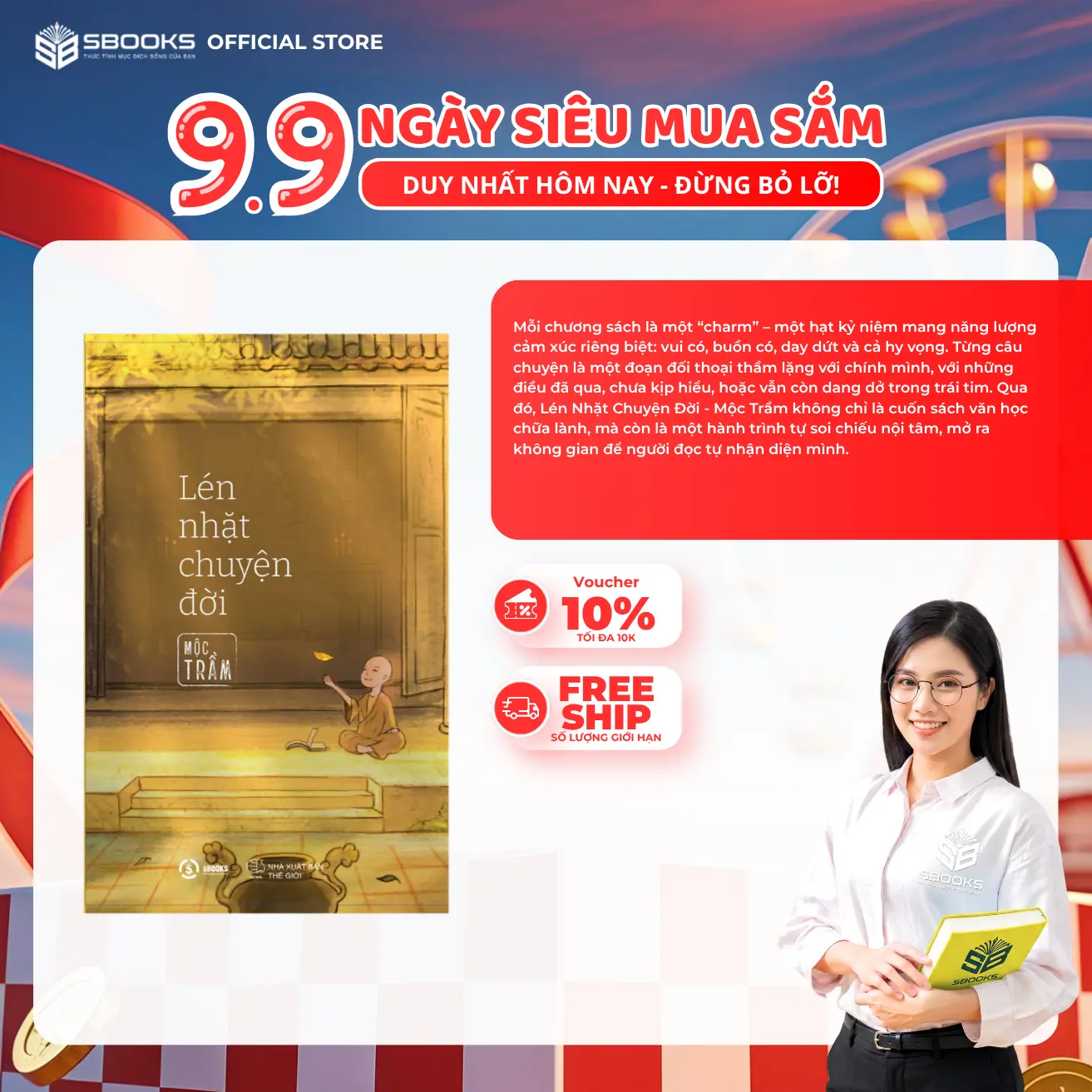 Sách - Lén Nhặt Chuyện Đời - Tác giả Mộc Trầm - SBOOKS