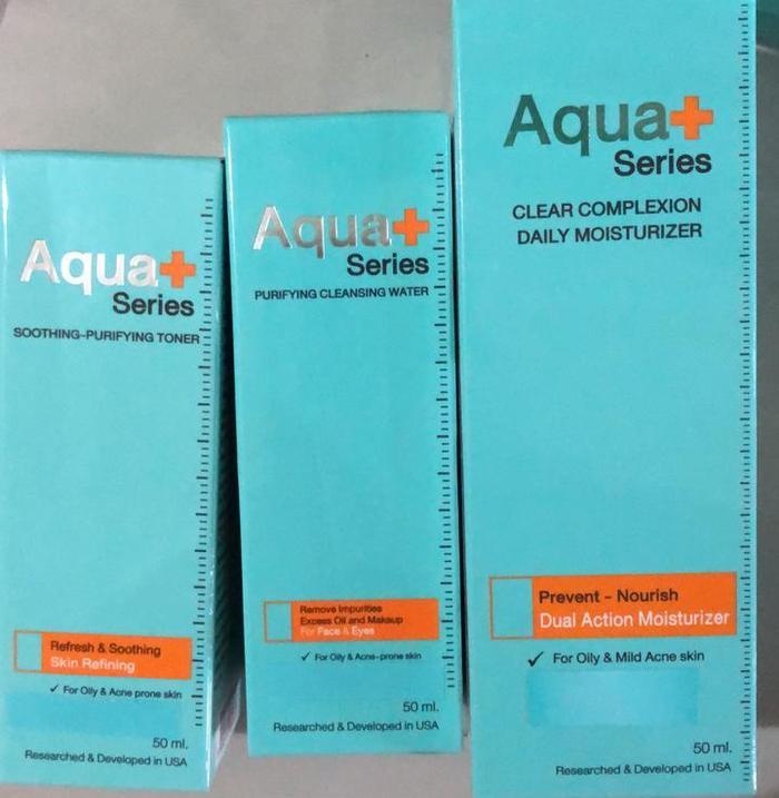 Aqua + series paket acne set travel size + foundation + acne spot