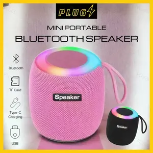 [COD] PLUGS Speaker Bluetooth SH309 Mini Speaker Portable Wireless Bluetooth Small Size with Lanyard Design MP3 Player Handphone TV Radio RGB Bluetooth Led Light Effect Display