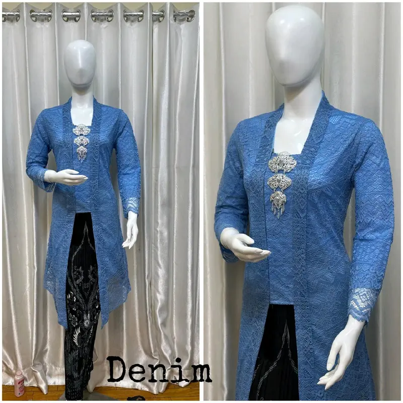 SET KEBAYA KUTU BARU TUNIK BRUKAT/KEBAYA SERAGAMAN/KEBAYA WANITA PESTA 0