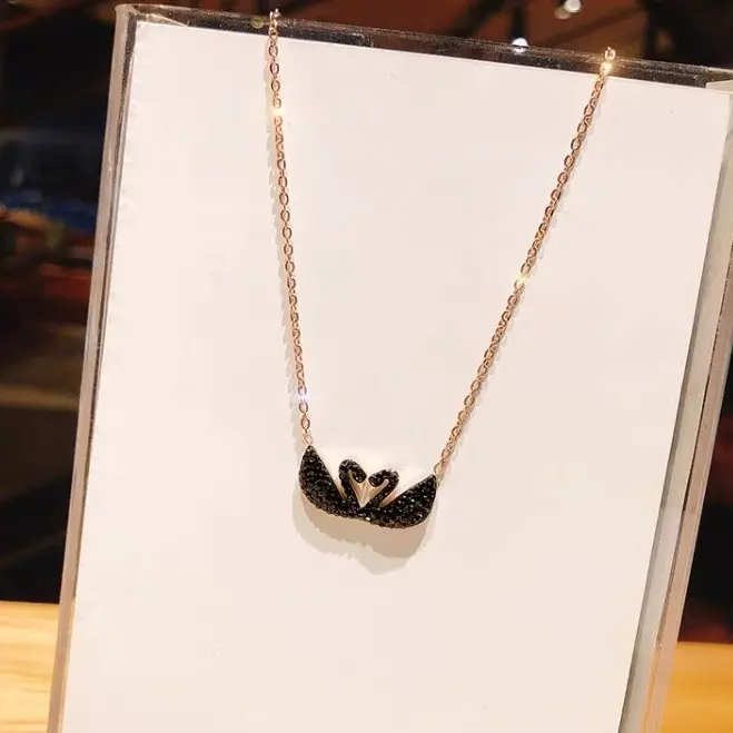 Kalung Angsa Anti-Karat Pelapis Logam, Model Sambungan & Rantai