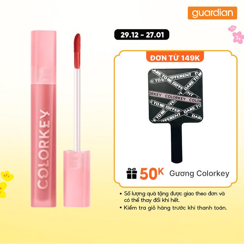 Son Kem Lì Mịn Mượt Colorkey Airy Velvet Lip Lacquer 2.5gr