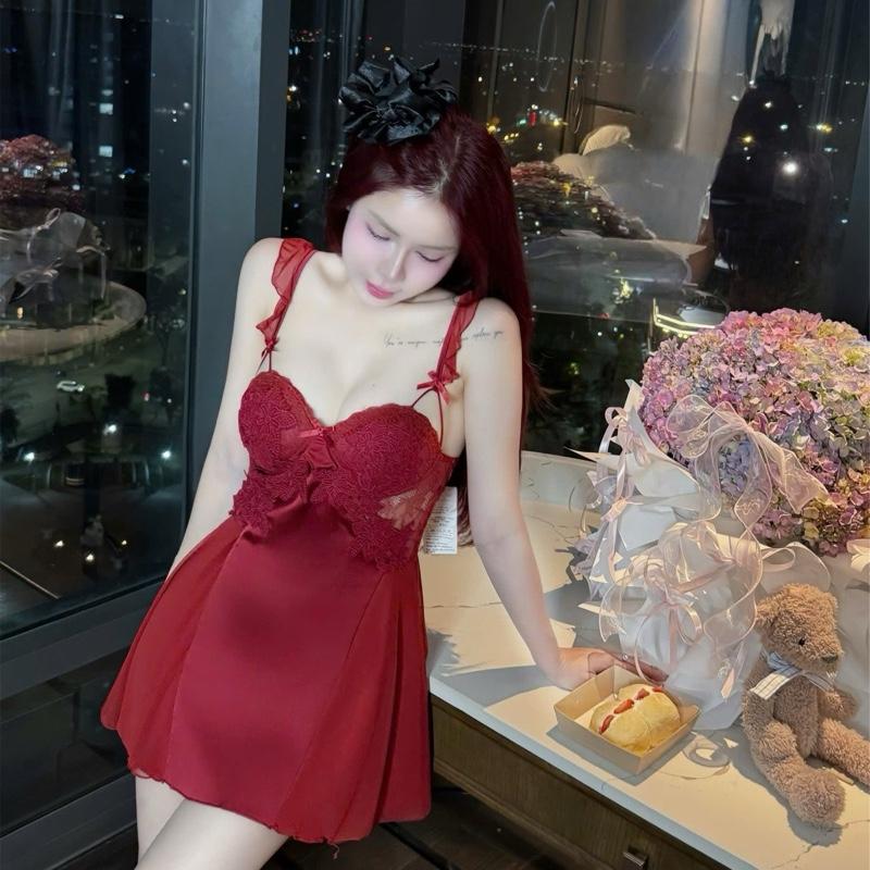 V197 Váy Ngủ Lụa Tiểu Thư Có Đệm Mút Đầm Ngủ QCCC LẺ VÁY