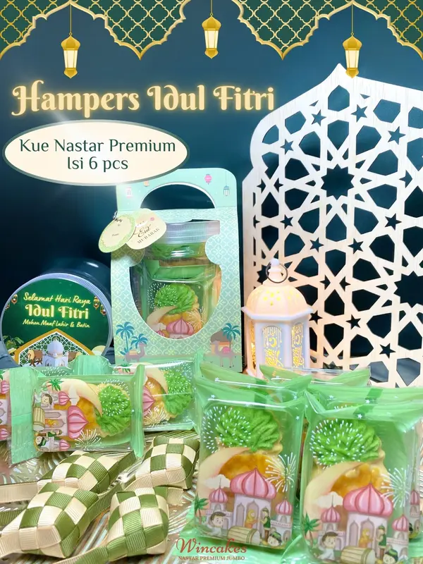 (ISI 6 PCS) Hampers Lebaran Idul Fitri Nastar Taiwan Nanas Jumbo Wincakes - Eid Al Fitr Hampers - Hampers Lebaran Idul Fitri Nastar Taiwan -Kado Lebaran Kue Kering - Hampers Kue Kering - Kue Kering Nastar Isi Nanas kuker kiloan 1