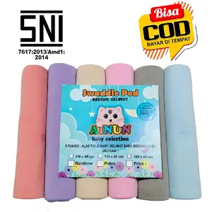 Bedong Bayi Ainun Isi 6 Pcs Bedong Bayi Bahan Adem Ukuran Jumbo 110x90Cm